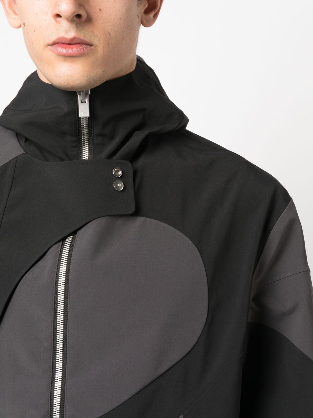 Trident panelled hooded jacket - 5