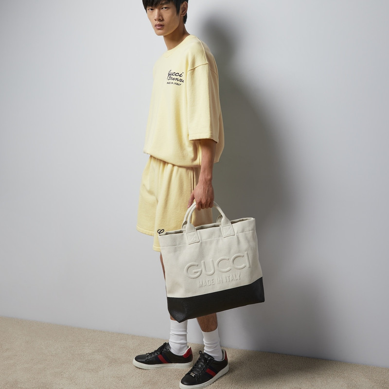 Canvas tote bag with embossed detail 3