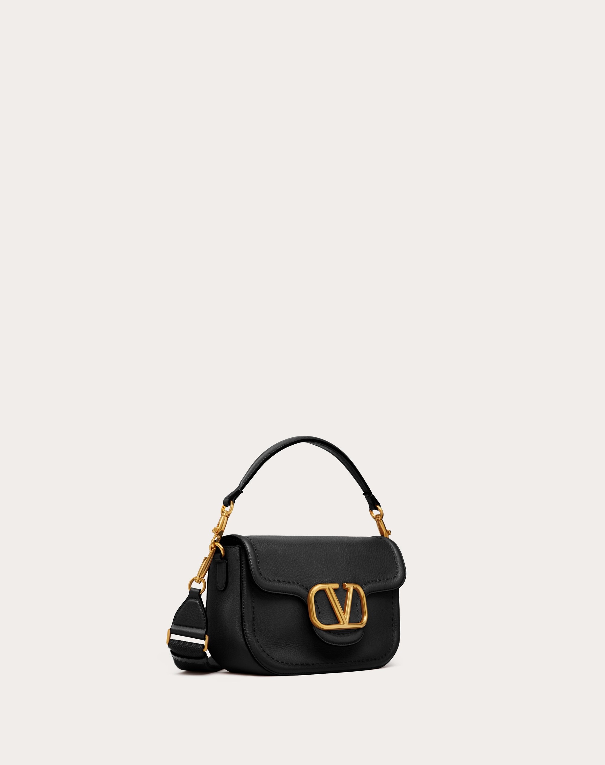 VALENTINO GARAVANI ALLTIME GRAINY CALFSKIN SHOULDER BAG