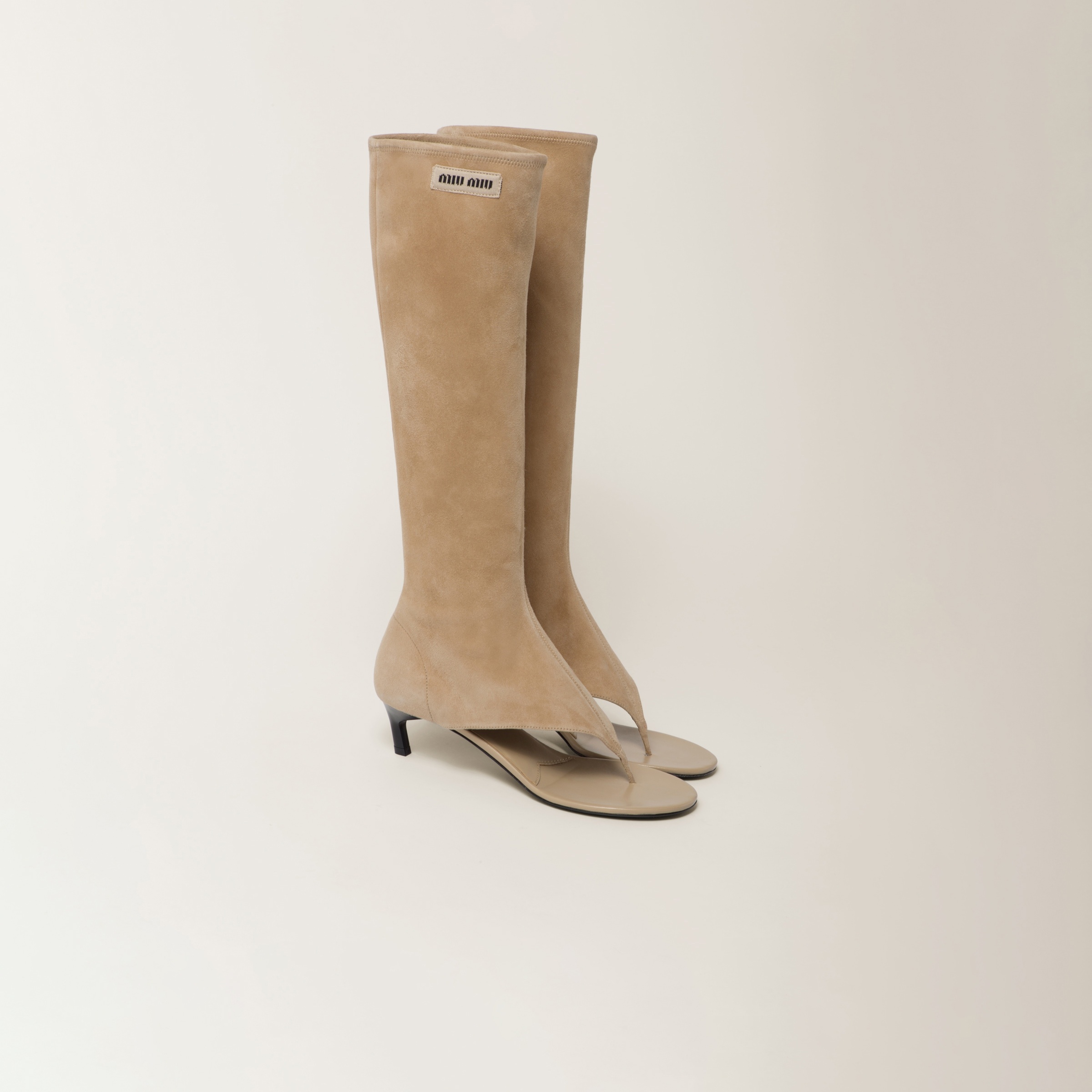 Miu Miu Suede thong boots | REVERSIBLE