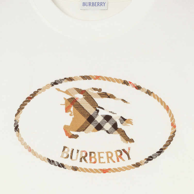 Burberry Check Knight Stamp Cotton T-shirt outlook