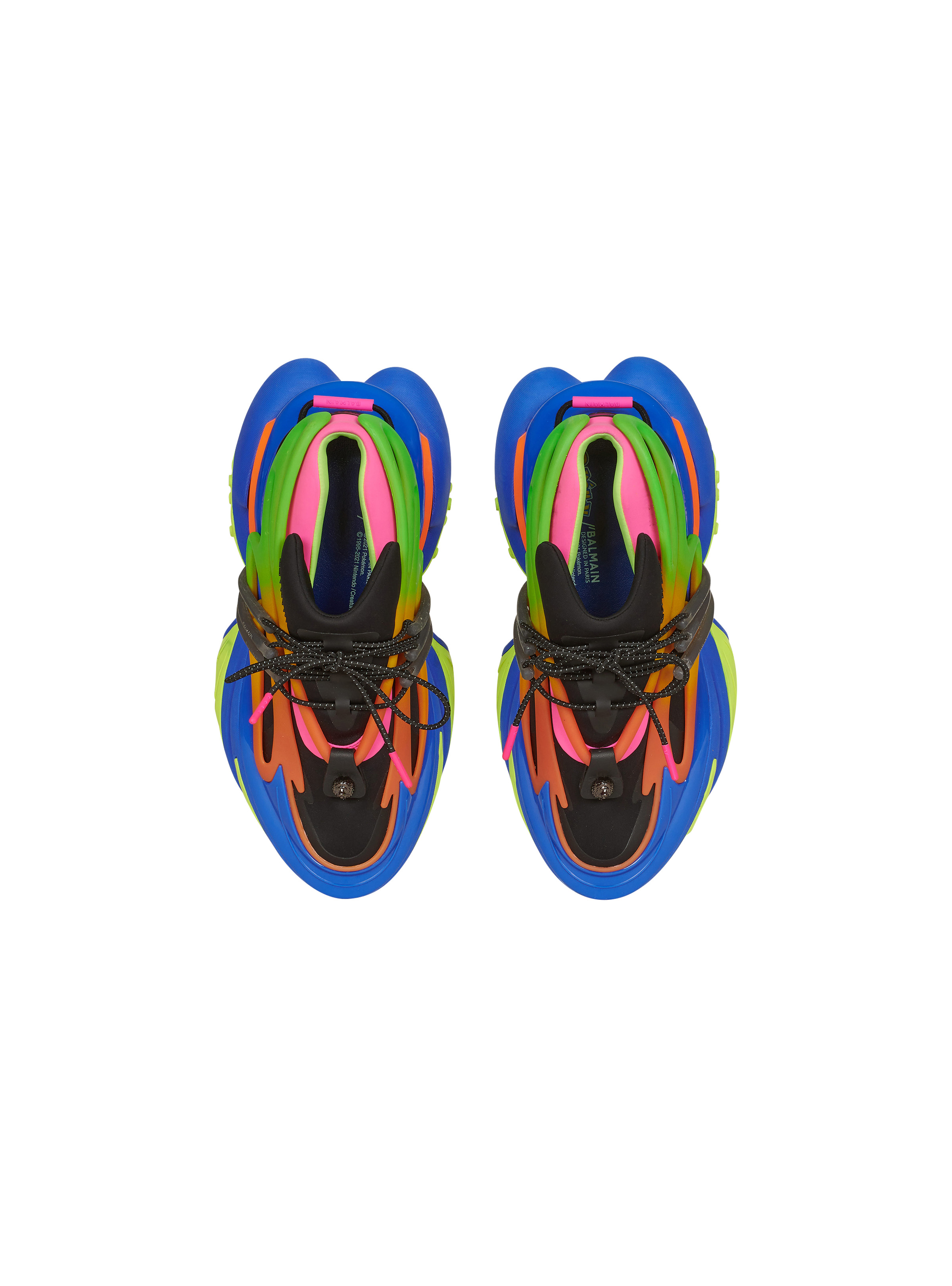 Multicolor neoprene and leather Unicorn low-top sneakers - 3
