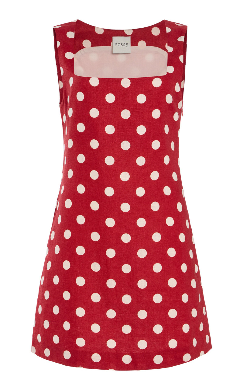 Alice Linen Mini Dress red - 1