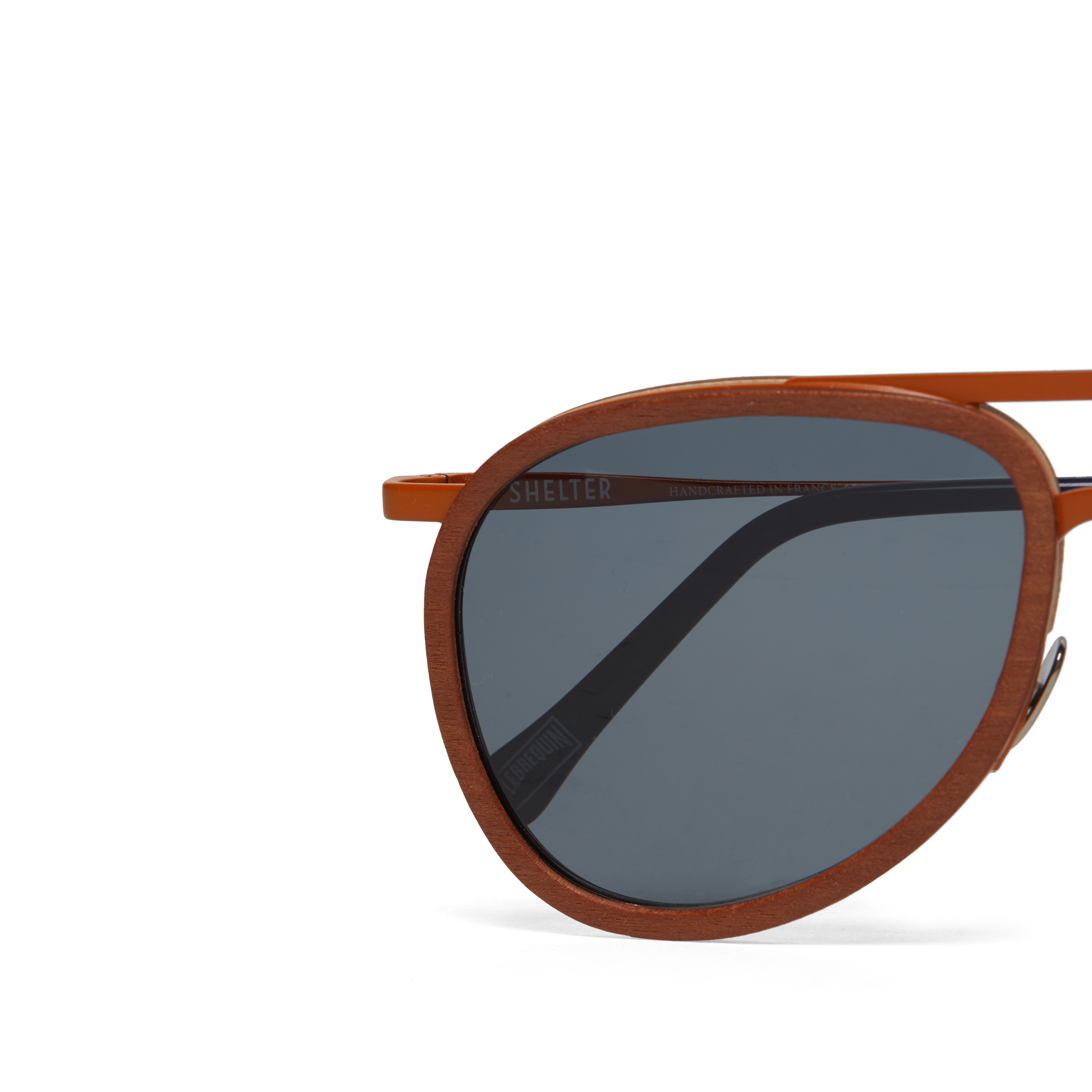 Unisex Wood Sunglasses Solid - VBQ x Shelter - 3