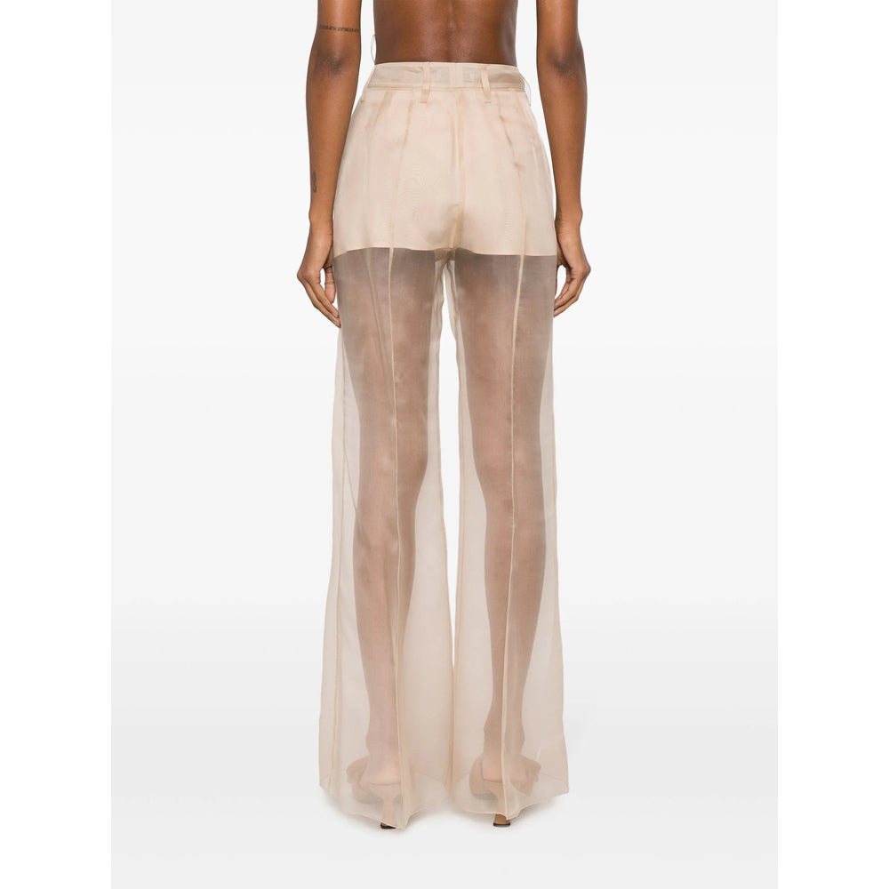 Prada Neutrals Trousers - Flared Trousers Women - 4