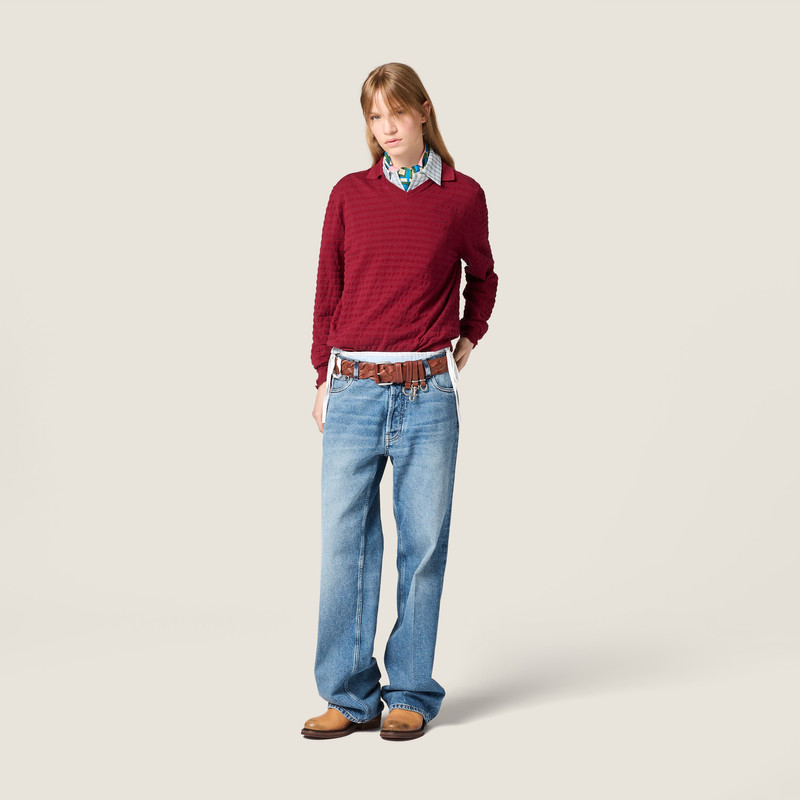Miu Miu Washed denim jeans outlook