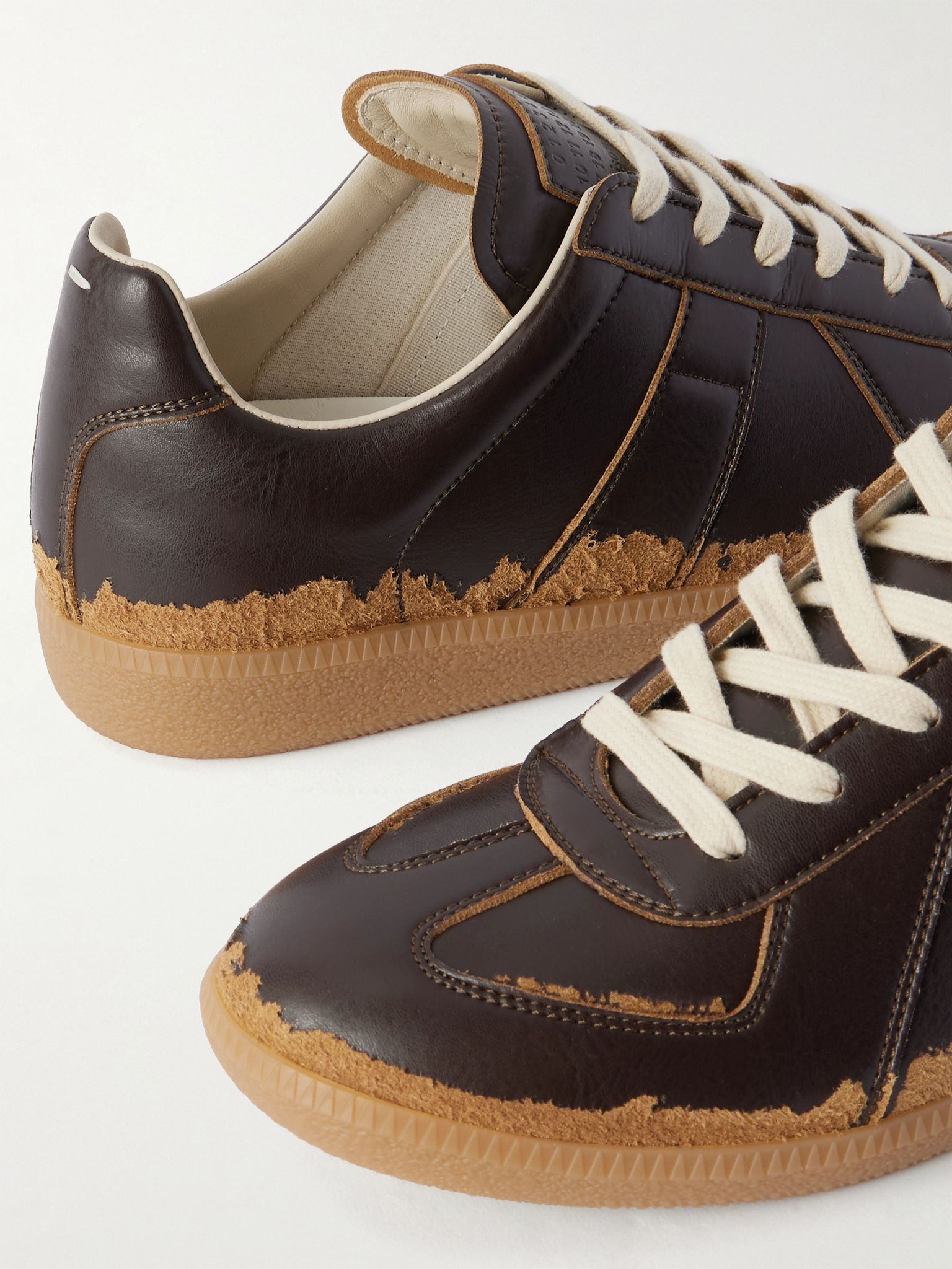 Replica Distressed Sneakers Dark brown - 5
