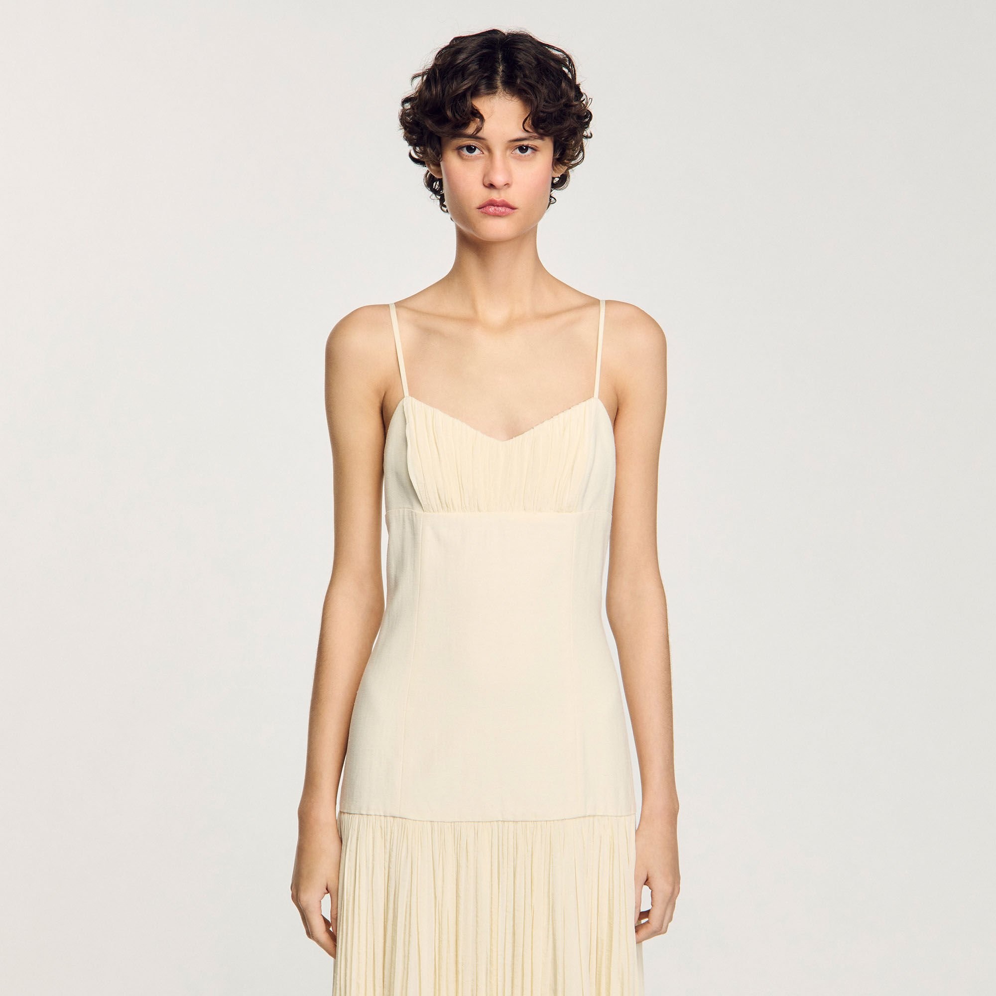 PLEATED MAXI DRESS - 4