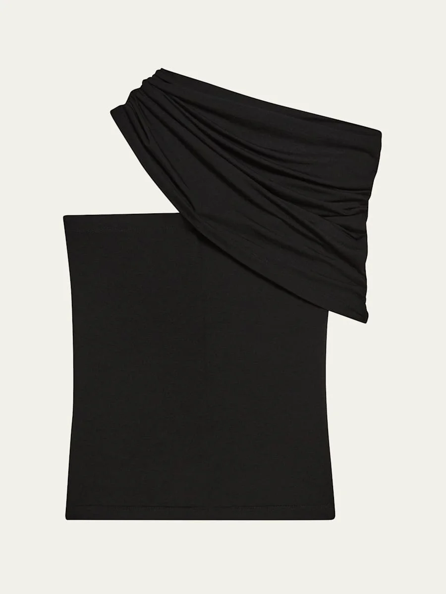 Cloud Jersey Asymmetric Sash Top - 1