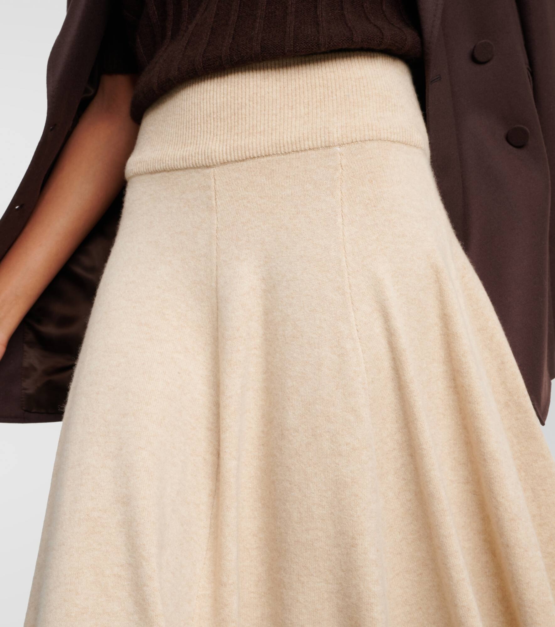 N°313 Twirl cashmere-blend midi skirt - 4
