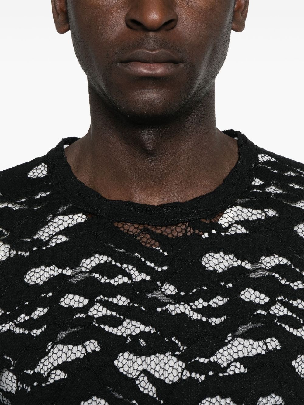lace T-shirt - 4