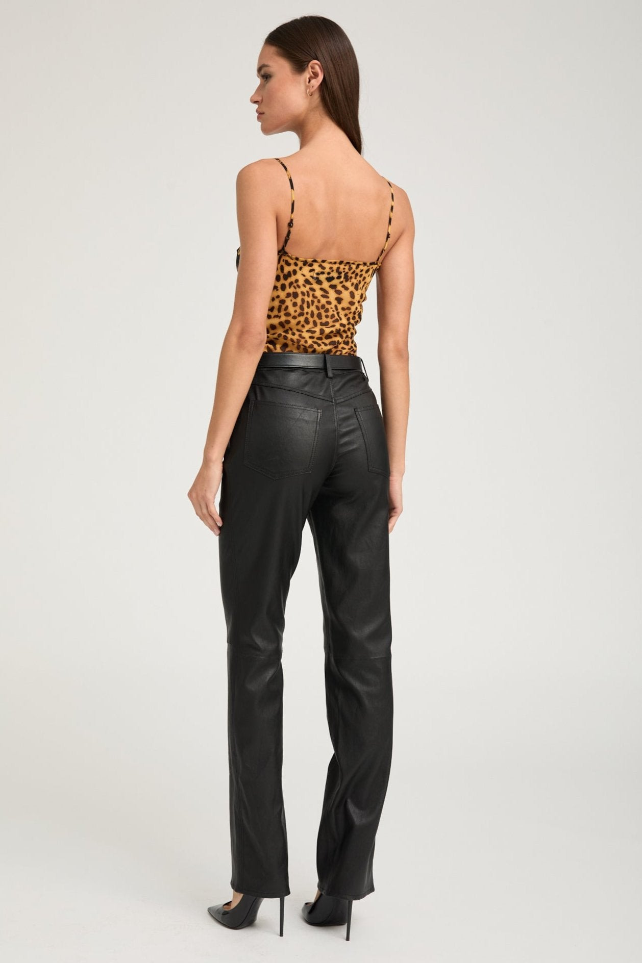 DARK LEOPARD SILK CAMI - 4