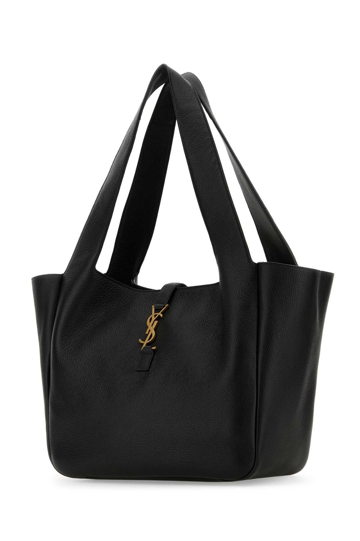 Saint Laurent Women Black Leather Le 5 Ã  7 Bea Shopping Bag - 2