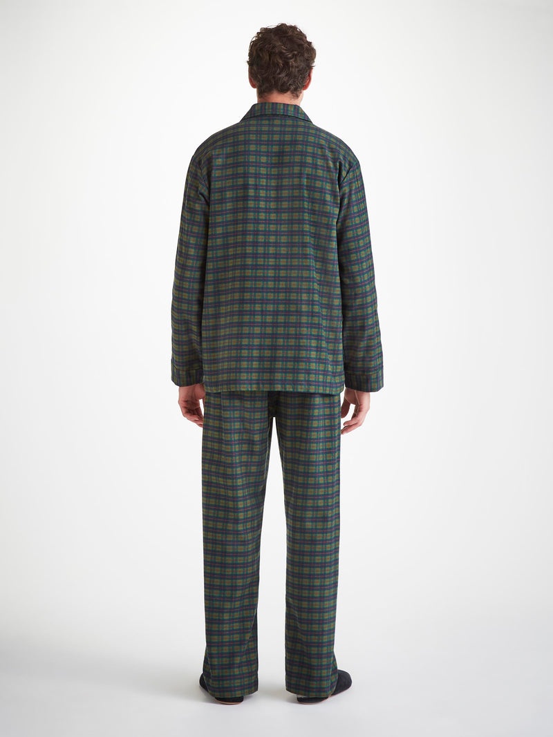 Men's Pajamas Kelburn 47 Brushed Cotton Green - 5