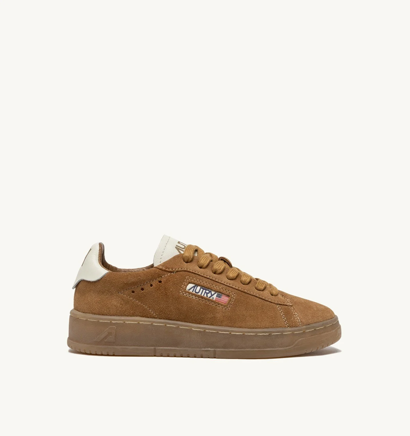 DALLAS LOW SNEAKERS IN MARSHMALLOW AND CIGAR SUEDE - 1