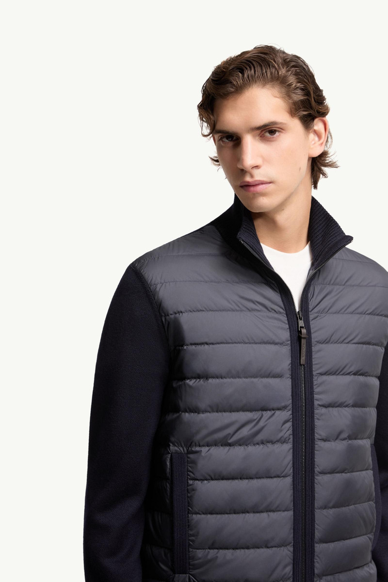 Padded Zip-Up Wool Cardigan 6