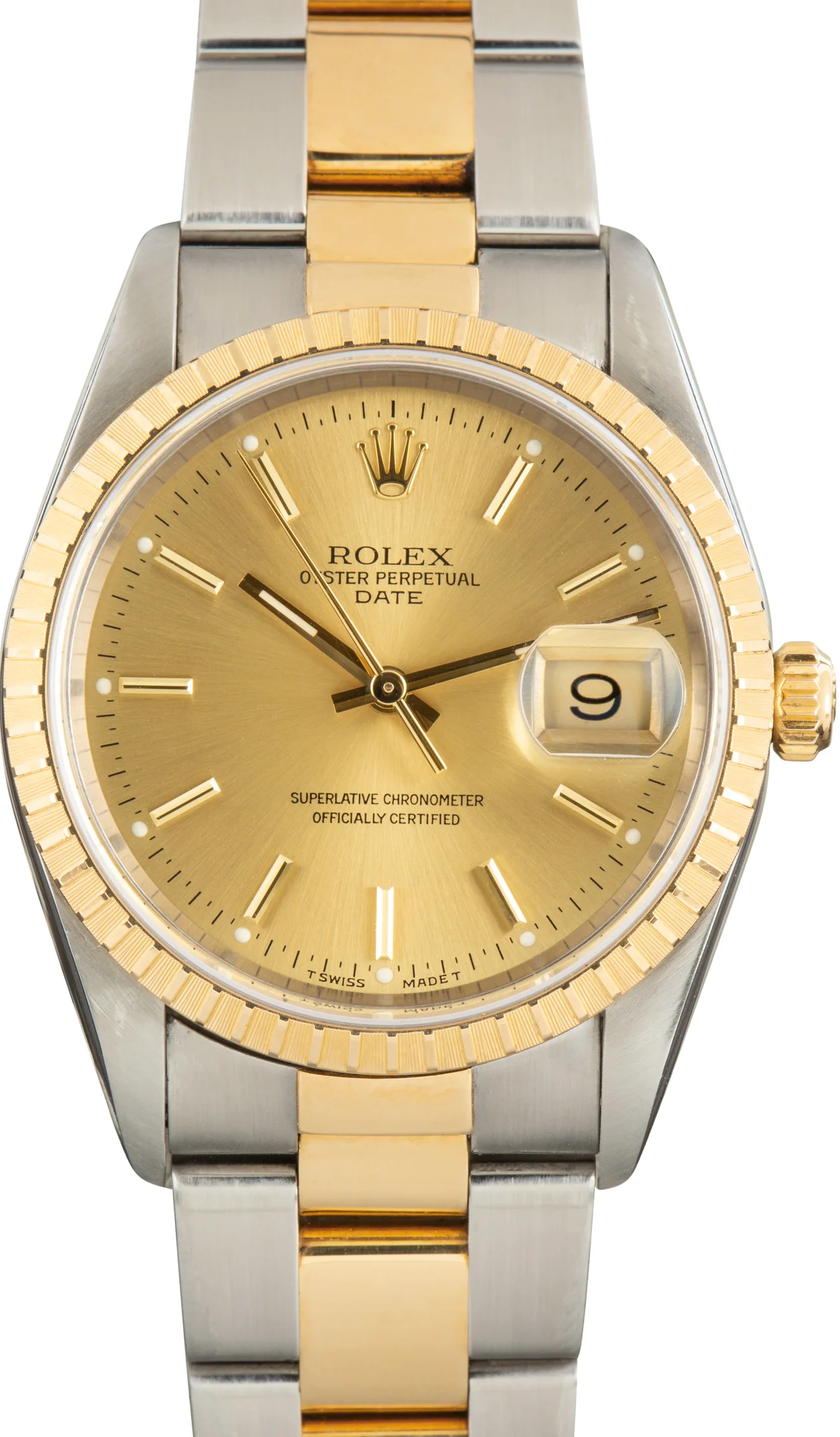 Used Two Tone Rolex Date Ref 15223 Champagne Dial - 1