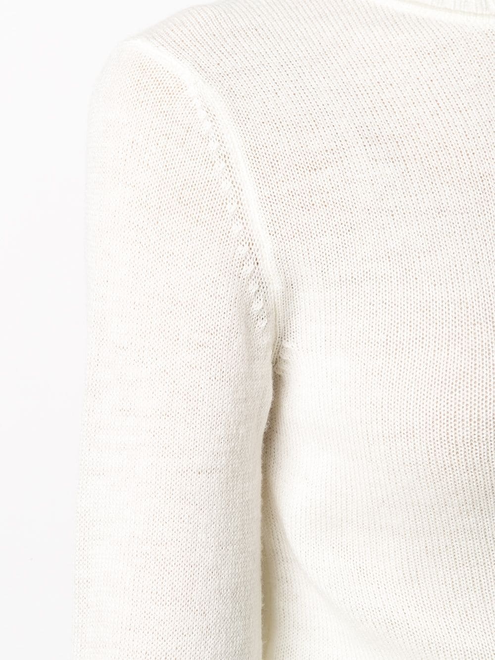 cropped wool knit jumper - 5