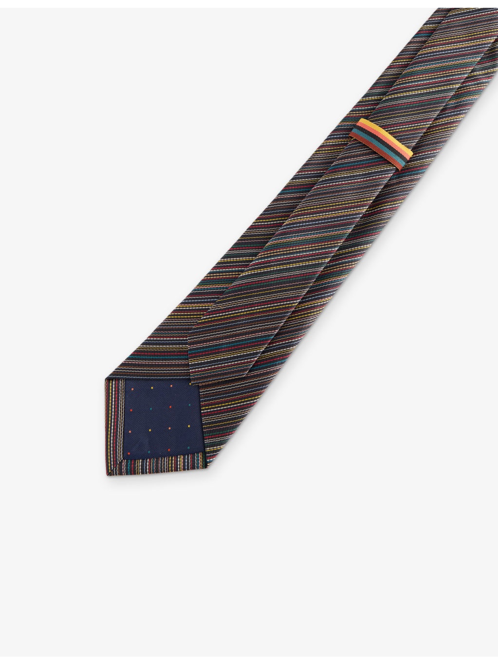 Striped Wide-Blade Silk Tie - 4