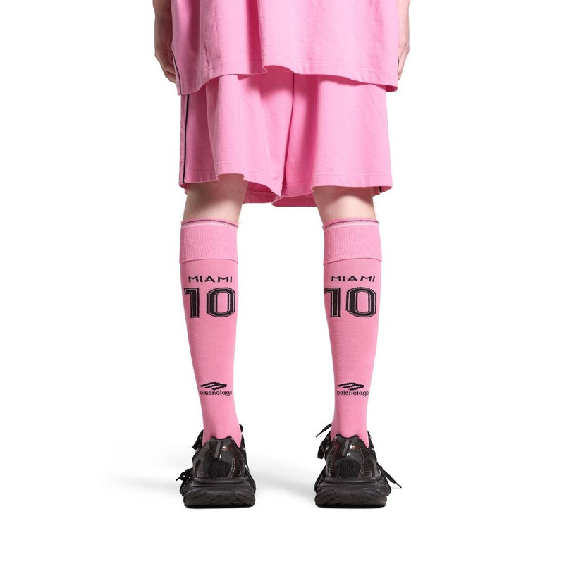 Miami Soccer High Socks in Pink 3