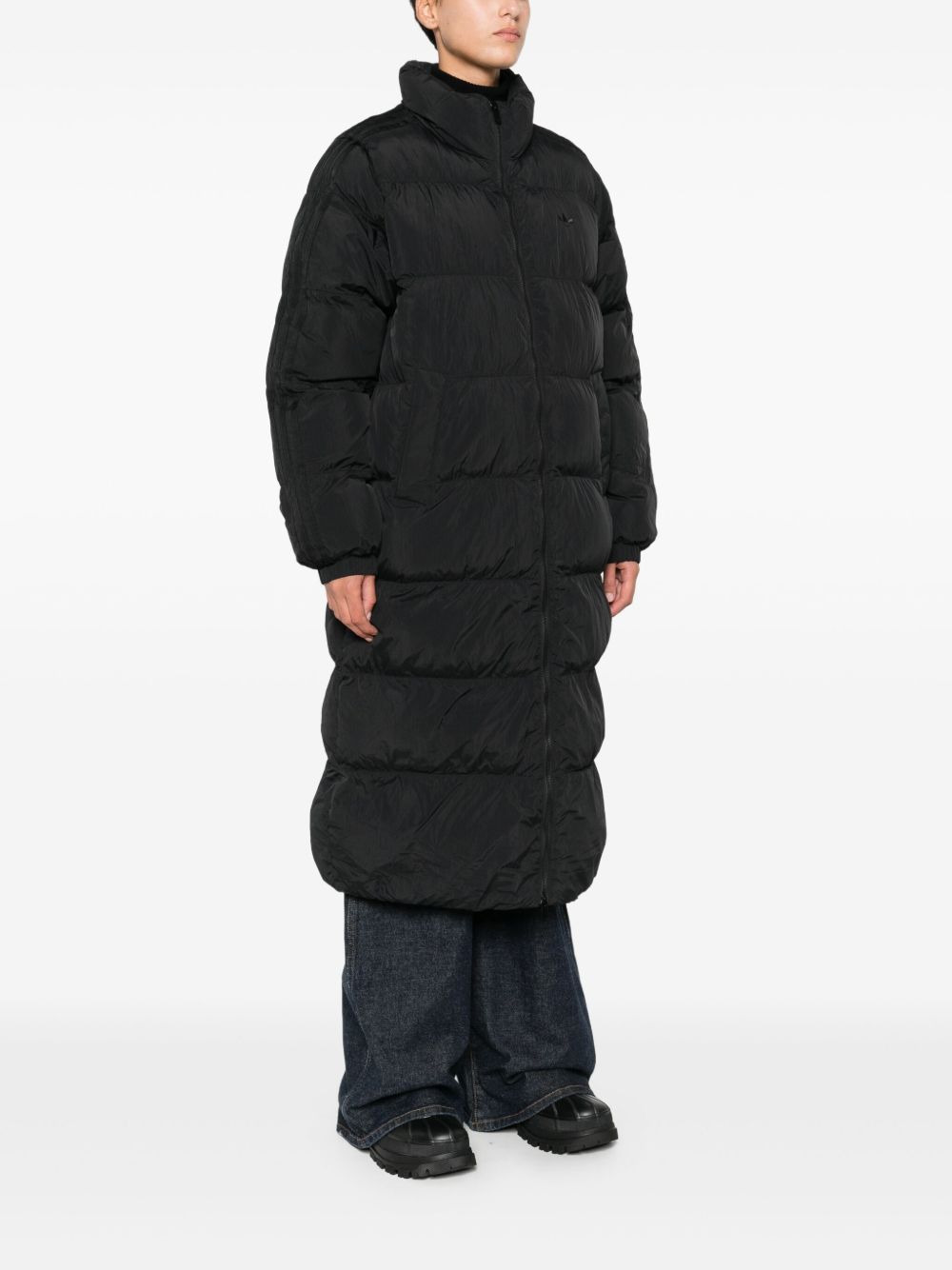 Adicolor quilted-panel long coat - 3