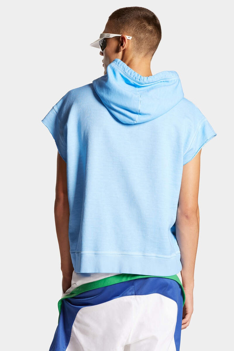 DSQUARED2 GOOD VIBES ADRIANA FIT SLEEVELESS HOODIE SWEATSHIRT outlook
