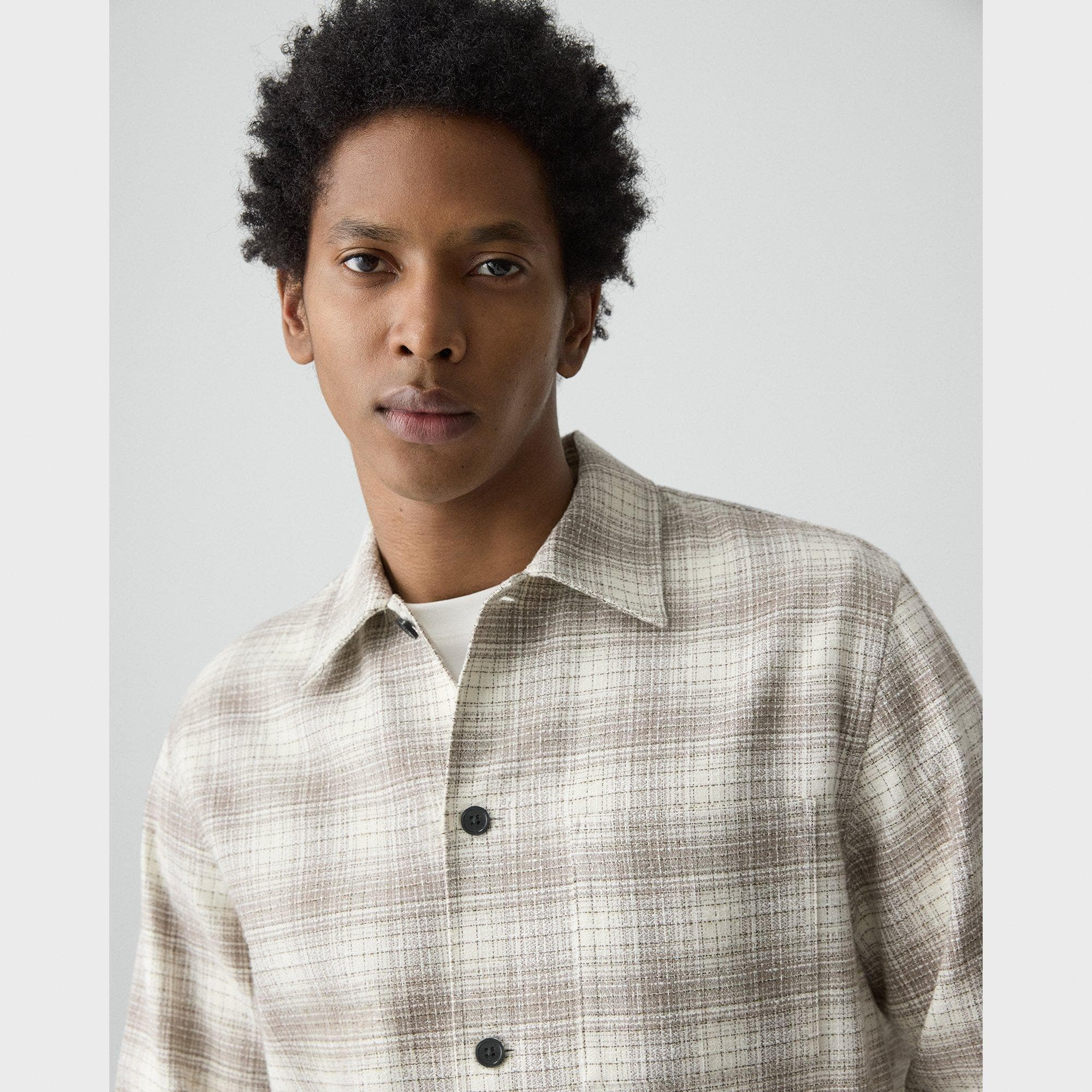 Button-Up Shirt in Textured Check - 5