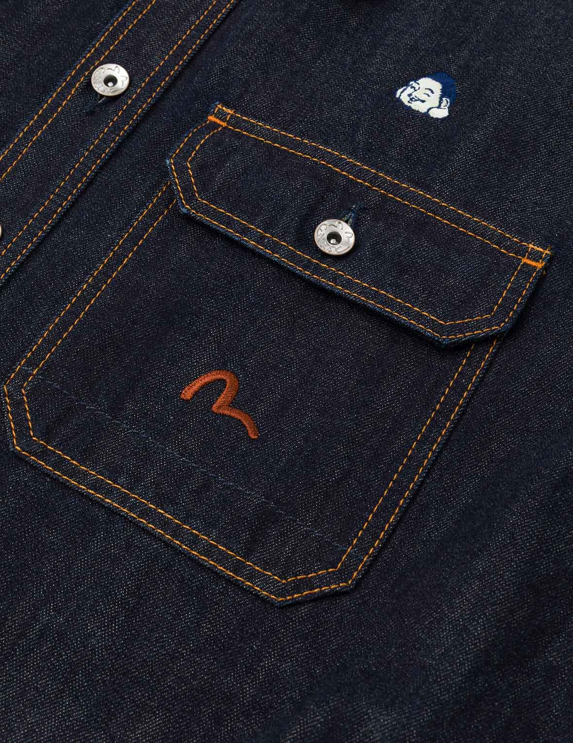 Allover Embroidery Regular Fit Denim Shirt Jacket - 6