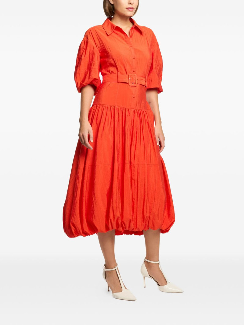 Daliah belted balloon-sleeve midi dress 3