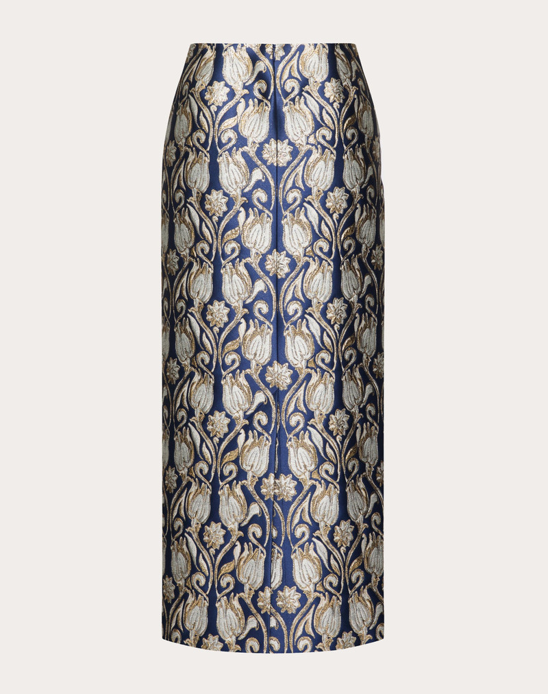 METAMORPHOS TULIPS BROCADE MIDI SKIRT 2