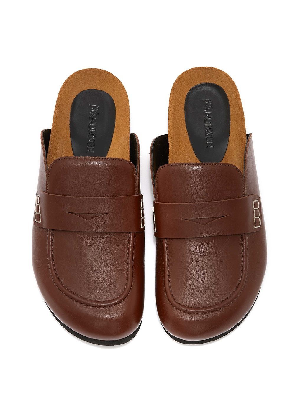 slip-on calf leather loafers - 3