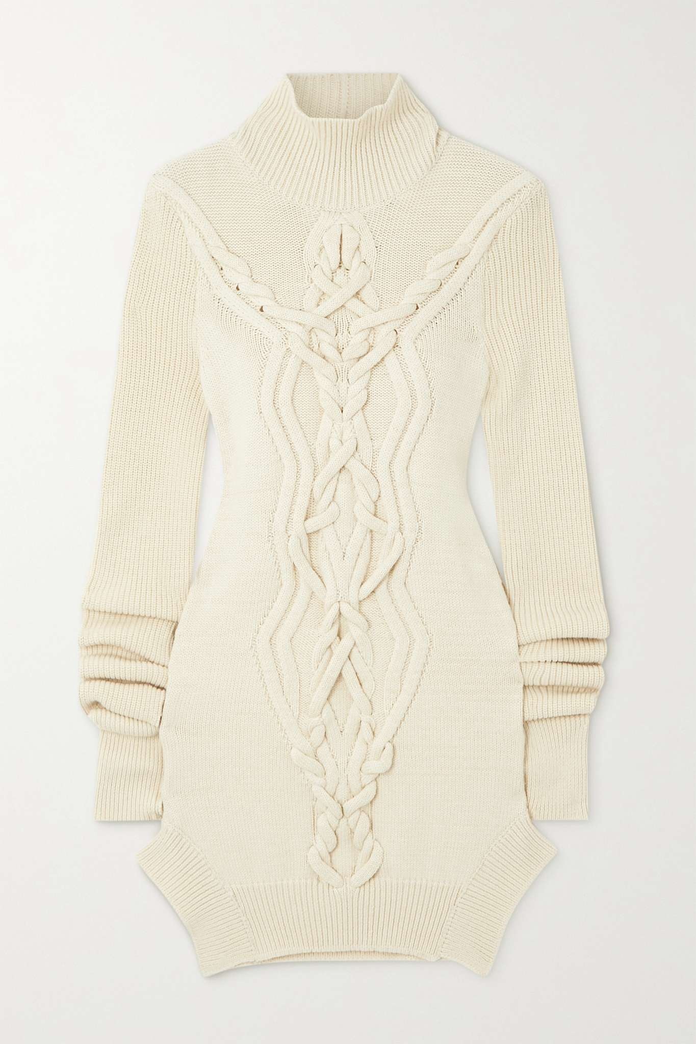 Nazae cable-knit mini sweater dress in grey - Isabel Marant
