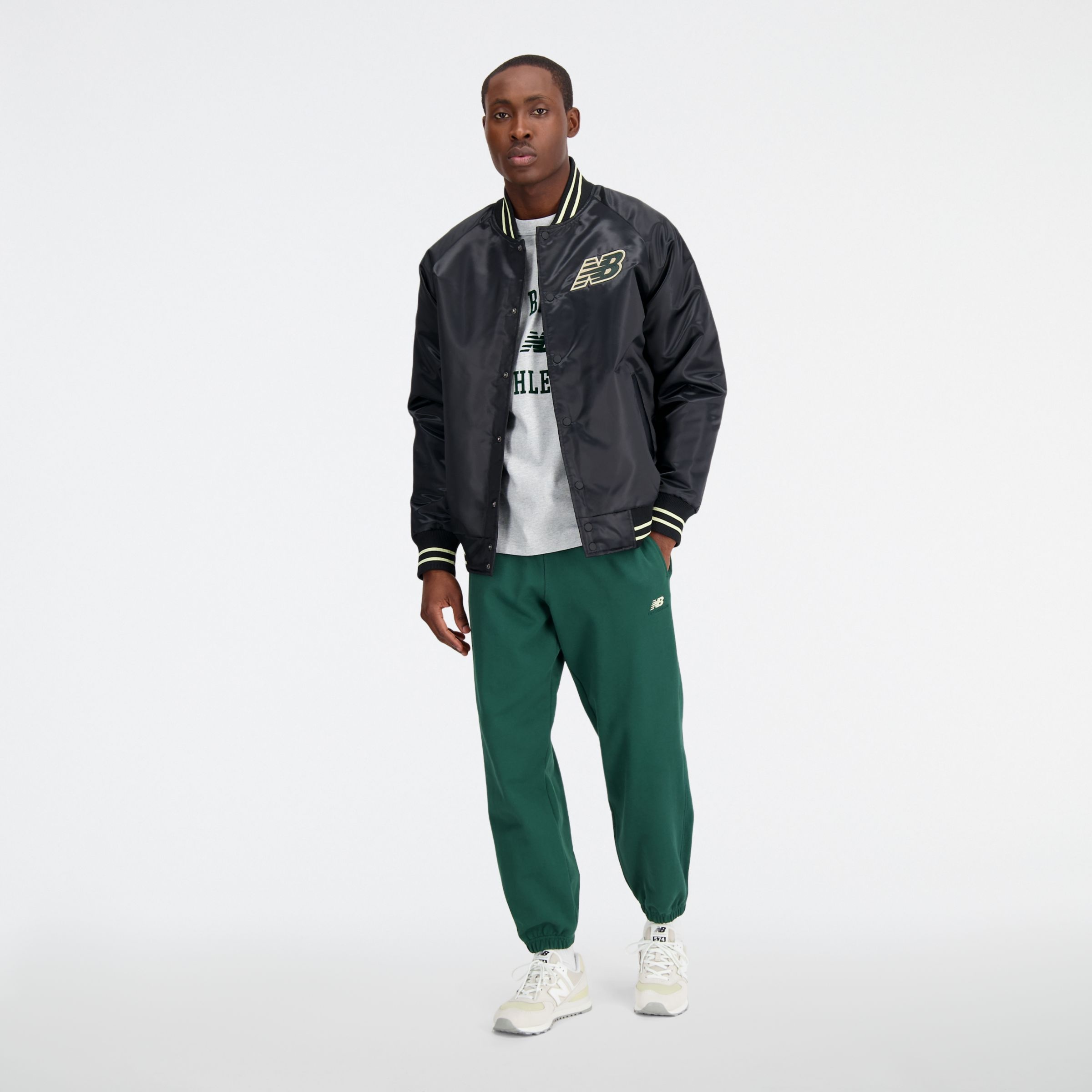 Athletics Varsity Satin Bomber Jacket