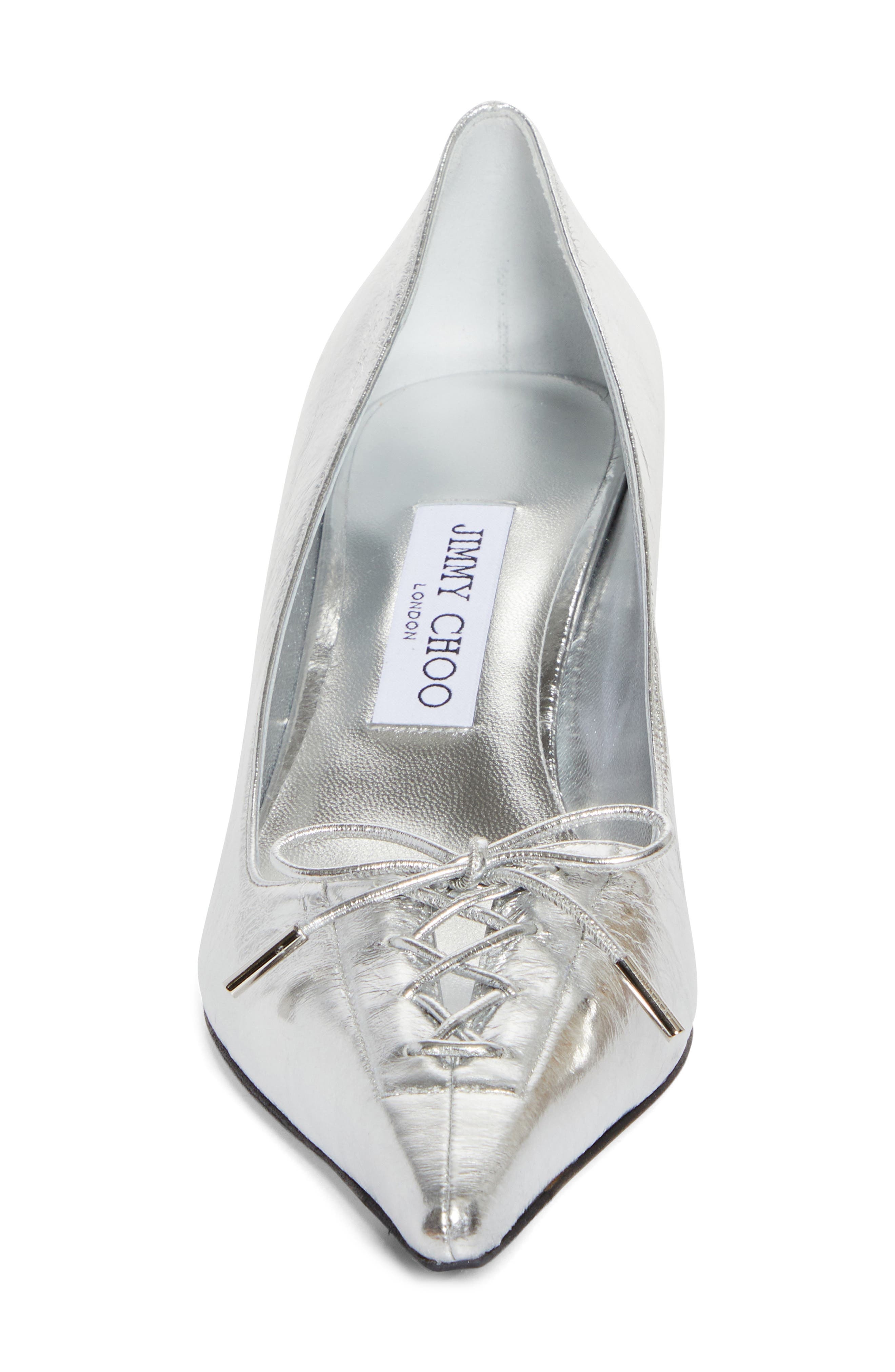 Jimmy Choo Scarlett Pointed Toe Pump in Silver at Nordstrom - 4