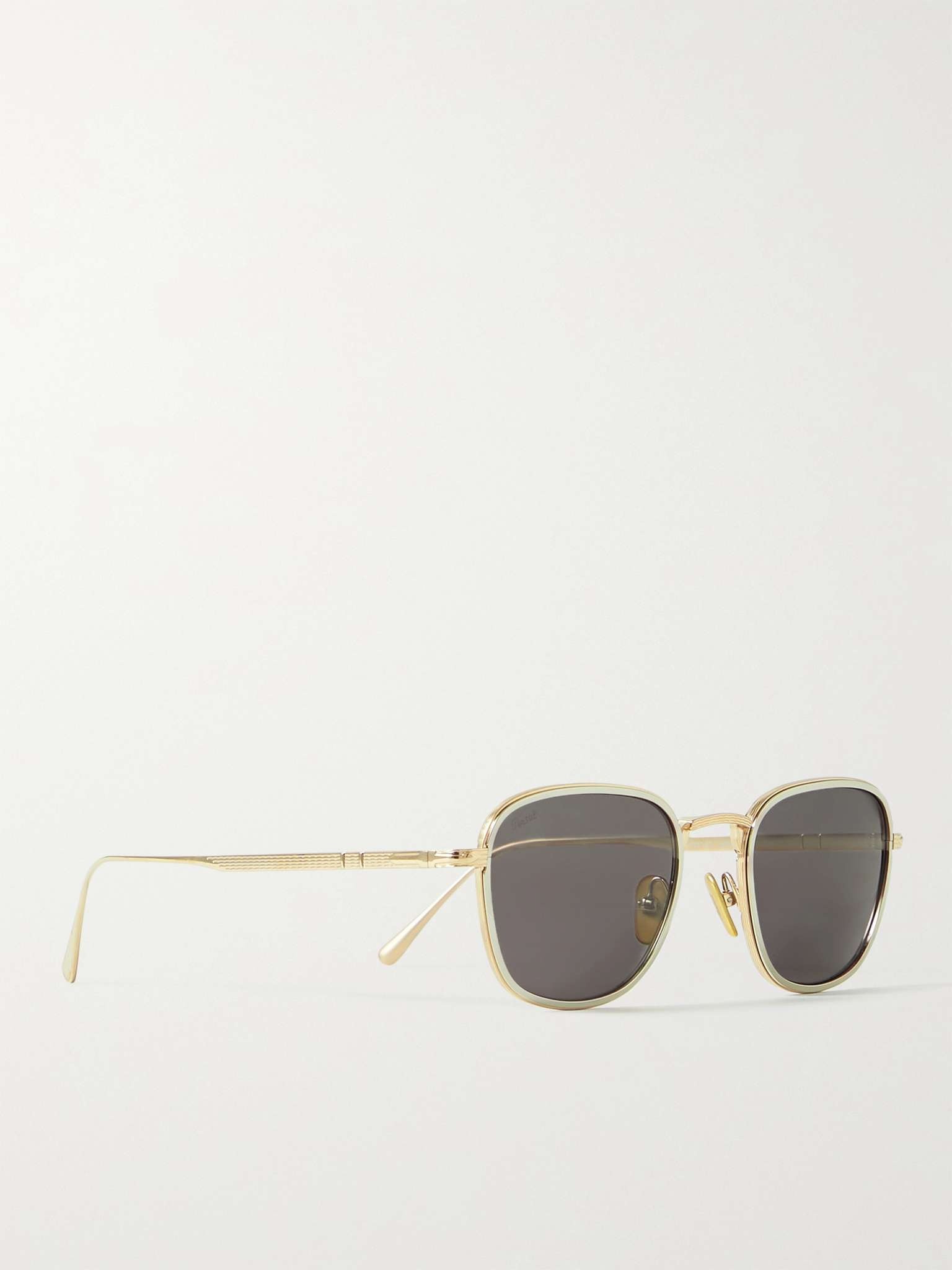 Round-Frame Gold-Tone Titanium Sunglasses - 2