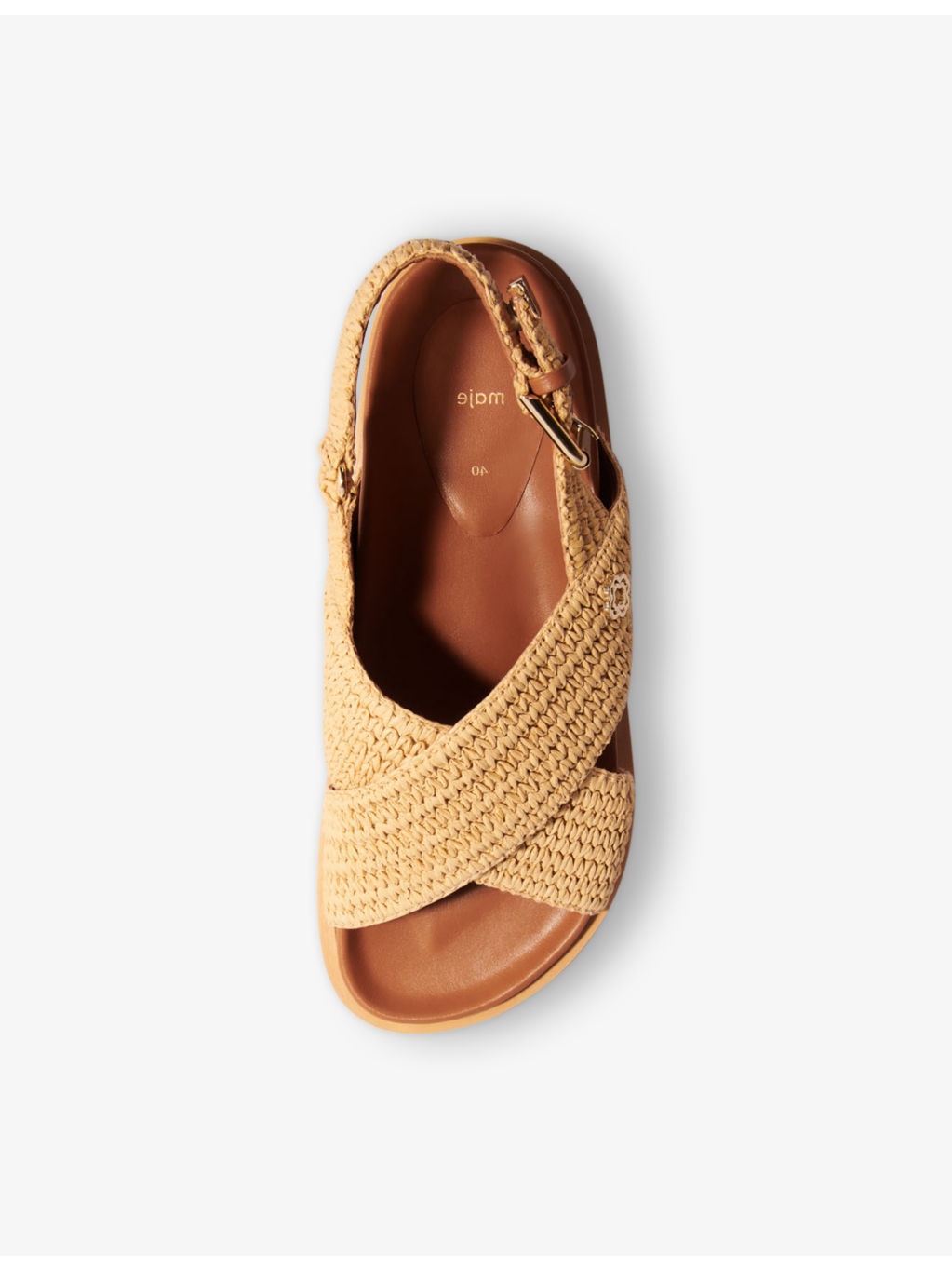 Raffia-Effect Flat Sandals - 2