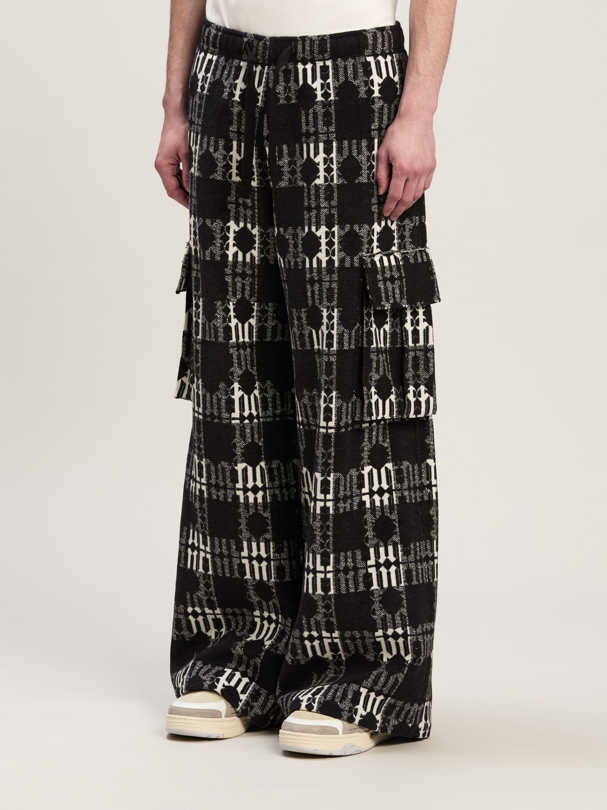 CHECK MONOGRAM PANTS - 4