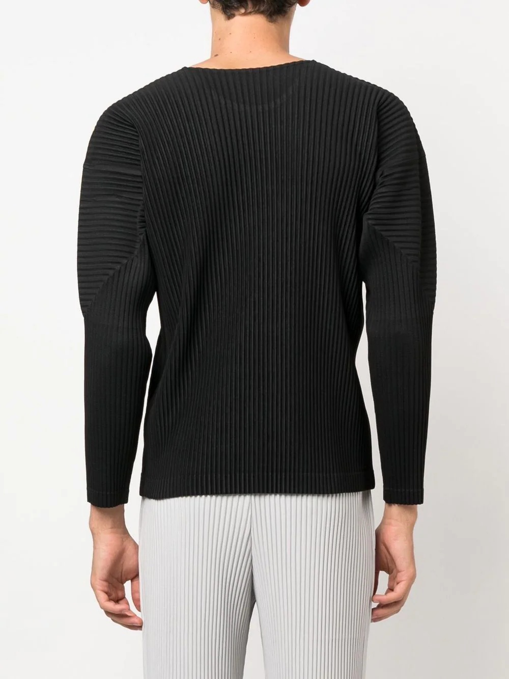 pleated-effect long-sleeve sweatshirt - 4