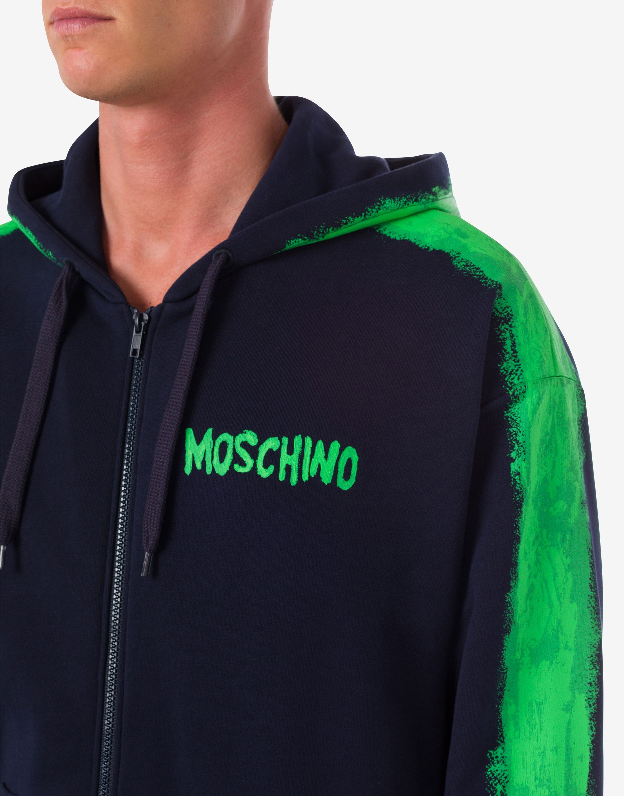 MOSCHINO PAINT ZIPPED SWEATSHIRT - 4