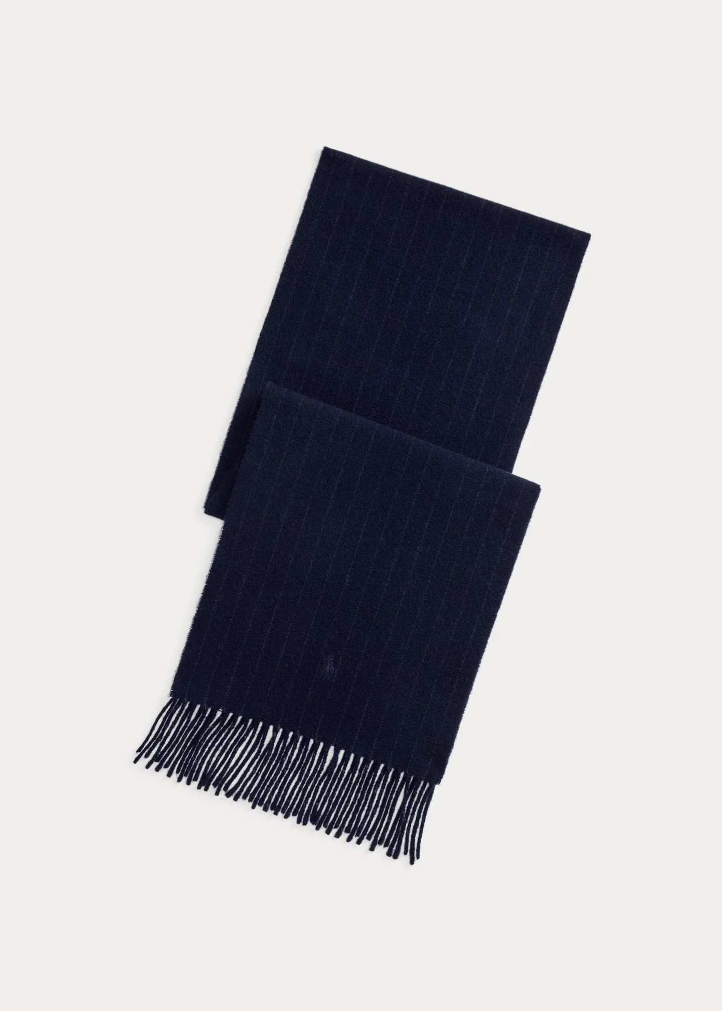 Chalk-Stripe Cashmere-Wool Scarf - 1