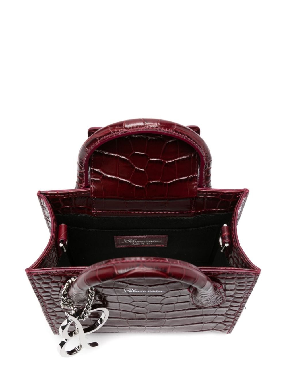 crocodile-effect leather mini bag - 5