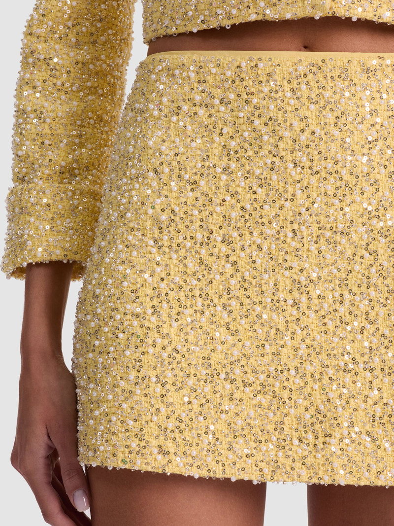 ECENIA EMBELLISHED TWEED MINI SKIRT 5
