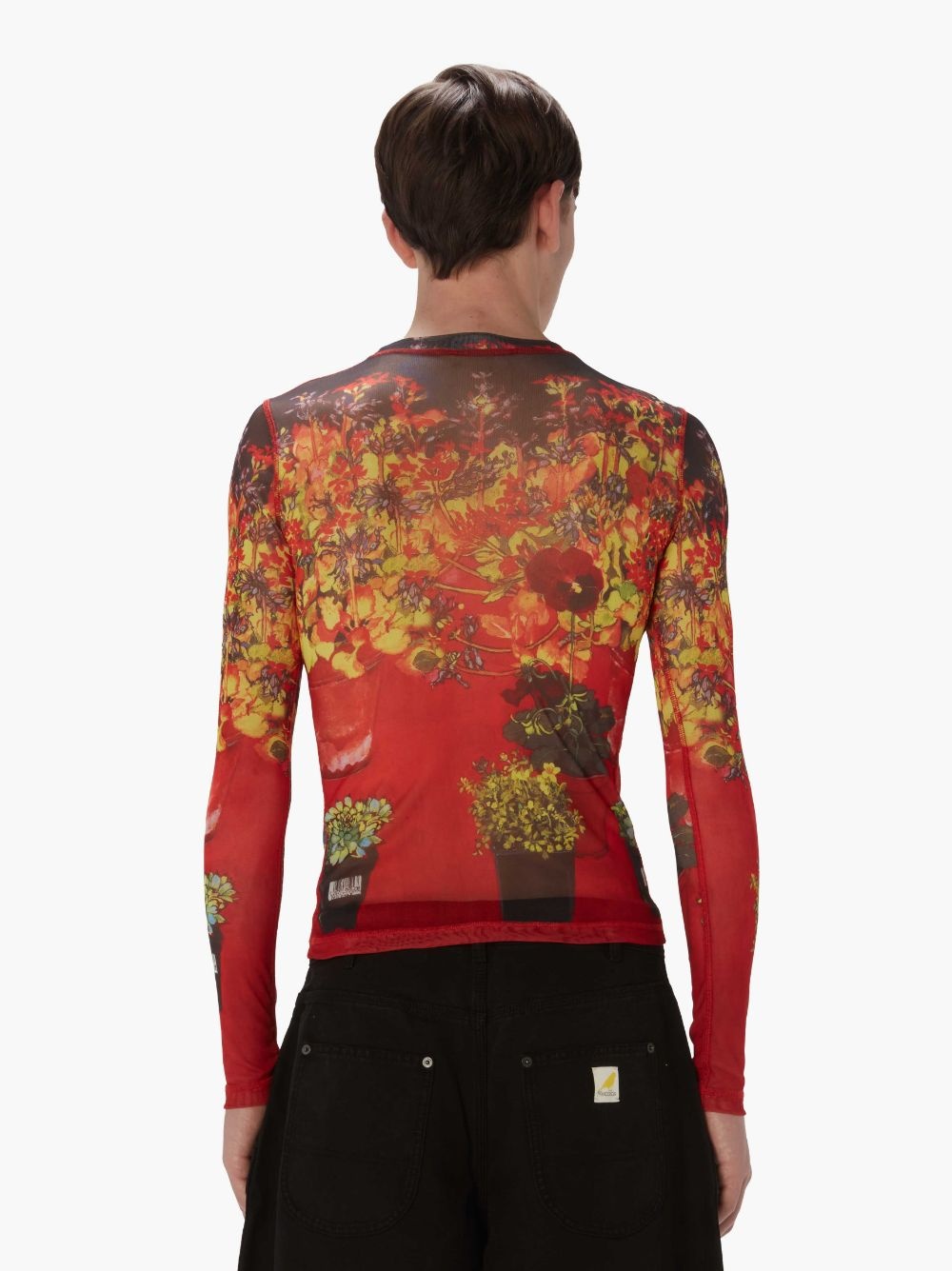 SHEER LONG SLEEVE TURTLENECK TOP - 3