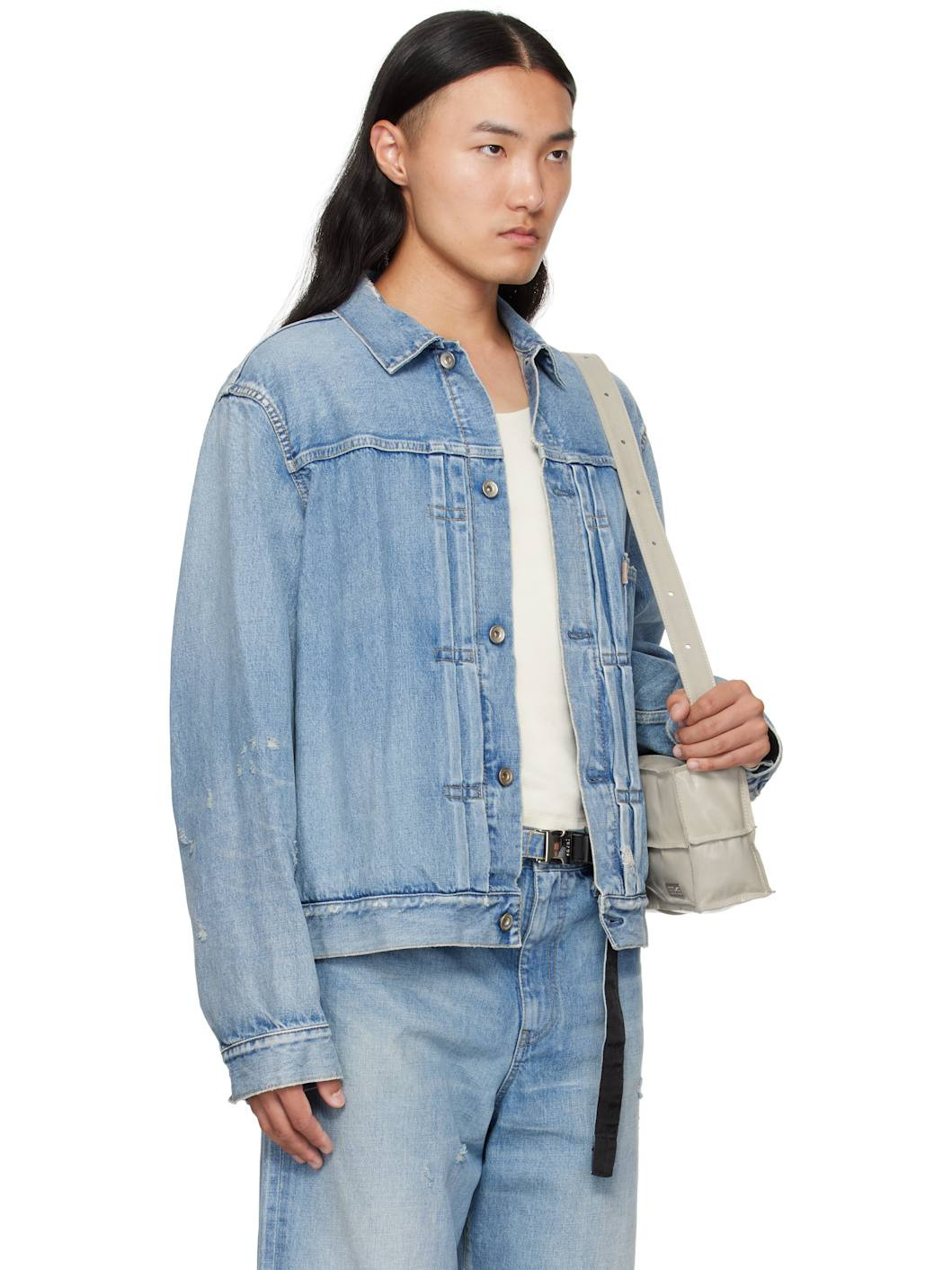 Blue BEYONDEXX Denim Jacket - 2