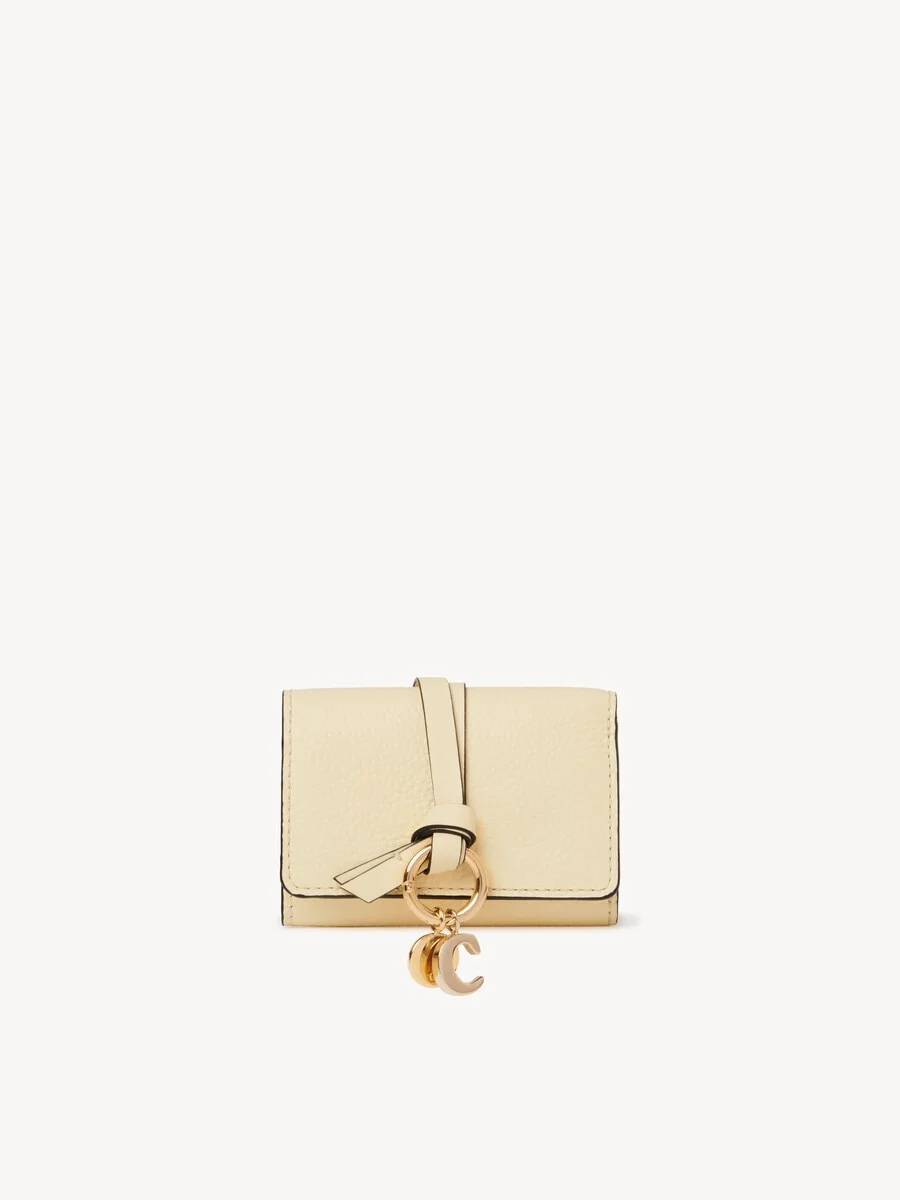 MINI ALPHABET TRI-FOLD IN GRAINED LEATHER - 1
