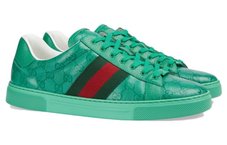 Gucci Ace GG Crystal canvas sneaker 'Green' 760775-FACRF-3751 - 3