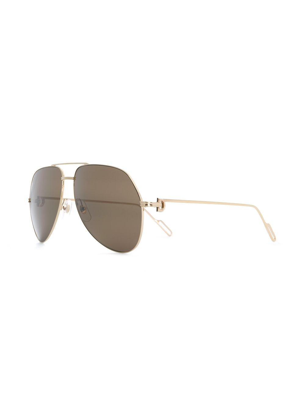 logo tinted aviator sunglasses - 2