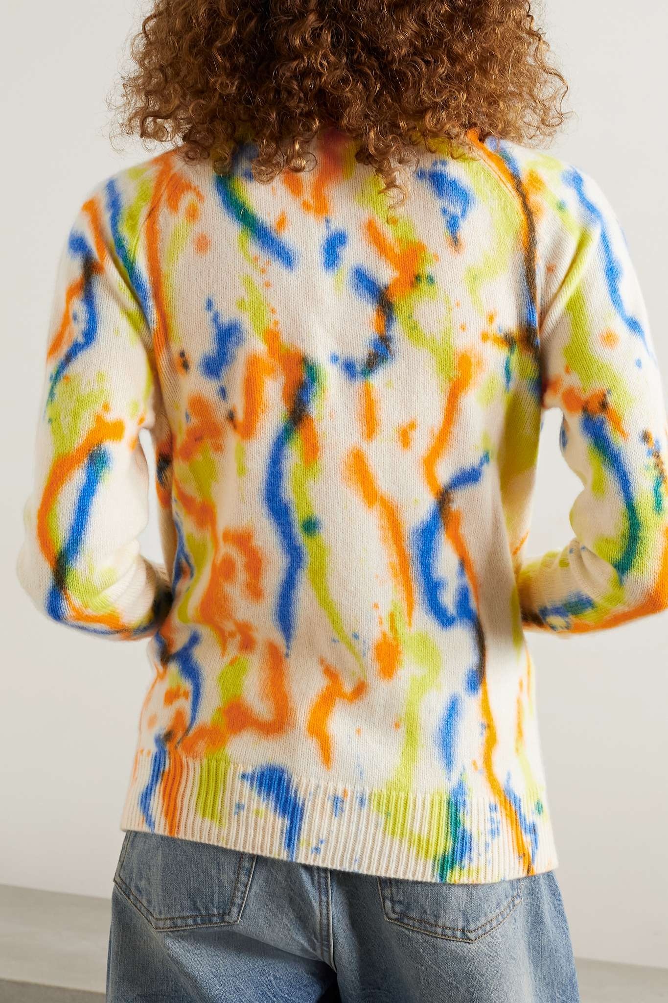 Tie-dyed cashmere cardigan - 3