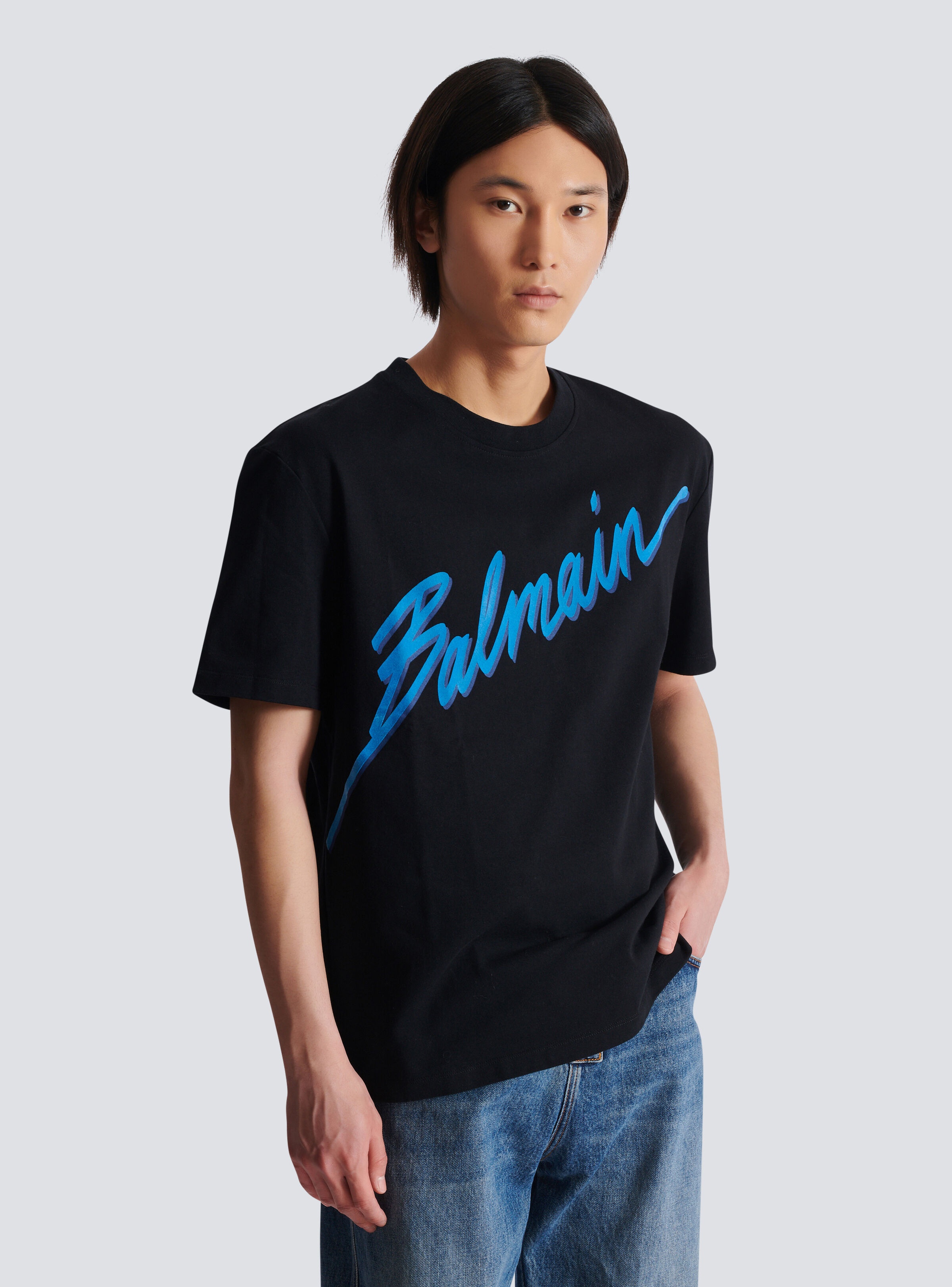 Balmain Lettre flocked T-shirt - 6
