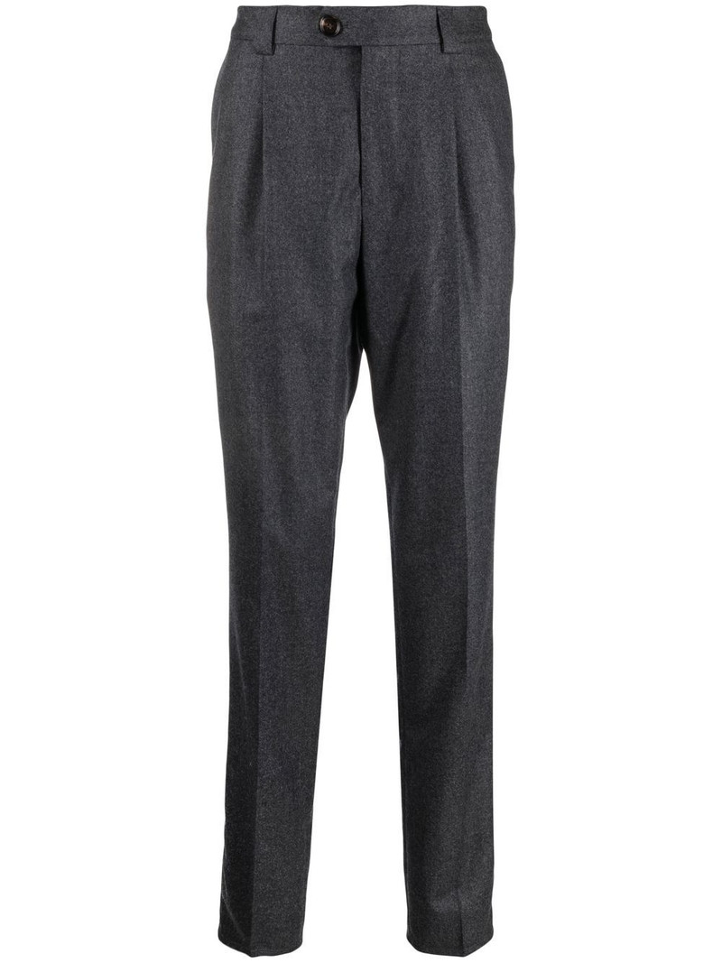 pleat detail tailored trousers 1